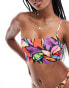 Фото #1 товара ASOS DESIGN Lillie one shoulder bikini top in multi abstract print