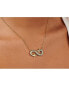 Фото #3 товара Little Sky Stone sterling Silver 14K Gold Plated Infinity Dragon Pendant Necklace
