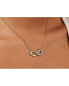 ფოტო #3 პროდუქტის Sterling Silver 14K Gold Plated Infinity Dragon Pendant Necklace