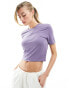 Nike Essentials slim cropped t-shirt in purple