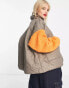 Фото #8 товара Only quilting & teddy mix jacket in brown & orange