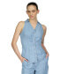 Фото #1 товара Michael Kors Women's Sleeveless Button-Front Collared Top