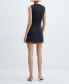 ფოტო #3 პროდუქტის Women's Short Buttoned Dress