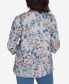 ფოტო #2 პროდუქტის Casual Fridays Women's Watercolor Leaves V Neck Top