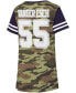 Women's Leighton Vander Esch Camo, Navy Simone Name and Number V-Neck Tri-Blend T-shirt