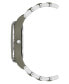 Women's Three-Hand Quartz Silver-Tone and Olive Green Solar Oceanwork Plastic Bracelet Watch, 38.5mm