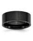 ფოტო #1 პროდუქტის Stainless Steel Brushed Black IP-plated 8mm Flat Band Ring