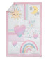 Happy Days Rainbows and Sunshine 4 Piece Nursery Crib Bedding Set