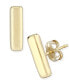 Bar Stud Earrings Set in 14k Gold