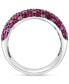 ფოტო #3 პროდუქტის EFFY® Ruby (1-5/8 ct. t.w.) & Pink Sapphire (1-1/2 ct. t.w.) Ombré Wide Width Ring in Sterling Silver