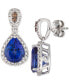 ფოტო #3 პროდუქტის Blueberry Tanzanite (2 ct. t.w.) & Diamond (5/8 ct. t.w.) Drop Earrings in 14k White Gold