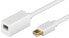 Фото #2 товара Wentronic Mini DisplayPort Extension Cable 1.2 - gold-plated - 1 m - 1 m - Mini DisplayPort - Mini DisplayPort - Male - Female - 3840 x 2160 pixels
