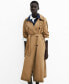 ფოტო #1 პროდუქტის Women's Cotton Long Trench