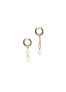 ფოტო #1 პროდუქტის 18K Gold Plated Freshwater Pearls Mismatch Style - Aki Earrings For Women