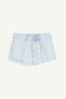 Фото #6 товара Crease-front Denim Mini Shorts