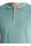 LCW Polo Yaka Kısa Kollu Desenli Pike Erkek Tişört