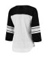 Фото #4 товара Women's White and Black Baltimore Ravens First Team Three-Quarter Sleeve Mesh T-shirt