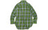 Фото #2 товара ROARINGWILD 前后幅不对称格纹衬衫 男女同款 渐变绿 / Футболка Roaringwild Trendy Clothing Featured Tops Shirt (11820204)