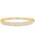 ფოტო #1 პროდუქტის Diamond Cluster Oval Bangle Bracelet (1-1/2 ct. t.w.) in 14k Gold