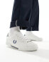 Fred Perry B722 leather trainers in white and blue