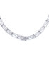 Diamond Accent Greek Key Necklace in Silver Plate