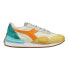 Diadora Equipe Mad Tennis Lace Up Mens Blue, Off White, Yellow Sneakers Casual