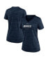 ფოტო #1 პროდუქტის Women's Navy Atlanta Braves Authentic Collection Velocity Practice Performance V-Neck T-shirt