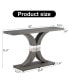 Фото #4 товара Gray Wood Foyer Table With Stainless Steel Bracket