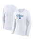 Фото #1 товара Women's White Kentucky Wildcats Double Team Script Long Sleeve T-shirt