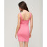 Фото #2 товара Платье Superdry в полоску с квадратным вырезом, жерси, розовое