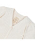 Women's Puff Sleeve Button Front Sweater Ivory Cable, Large - фото #7