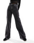 & Other Stories high waist wide leg jeans in salt and pepper black W31 - фото #11