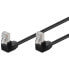 Goobay PK-C5 025SW2XAGW - 0.25 m Cat.5e Patchkabel 2x90° Stecker schwarz - Network - CAT 5e