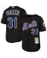 Фото #1 товара Big Boys Mike Piazza Black New York Mets Cooperstown Collection Mesh Batting Practice Jersey