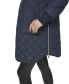 Фото #2 товара Women's Quilted Longline Jacket With Side Zipper Vents