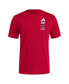 Фото #3 товара Men's Red Distressed Louisville Cardinals Reverse Retro Baseball 2 Hit T-shirt