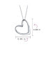 Фото #3 товара Floating Open Heart Pendant Necklace For Women For Sterling Silver With Chain