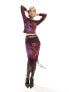 Labelrail x Dyspnea renaissance rodeo mesh multiway adjustable length dress and skirt in purple