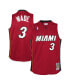 Фото #2 товара Big Boys Dwyane Wade Red Miami Heat 2005-06 Hardwood Classics Swingman Jersey