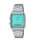 Unisex Analog Digital Casio Silver-Tone Color Stainless Steel Watch, 29.8mm, AQ230A-2A2VT