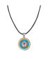 ფოტო #2 პროდუქტის 16375 Coast Guard Colorized Quarter Pendant with Leather Cord for Men