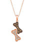 Фото #1 товара Le Vian i Love Dogs Collection 20" Pendant Necklace (3/8 ct. t.w.) in 14k Rose Gold