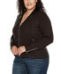 ფოტო #3 პროდუქტის Black Label Plus Size Motorcycle Sweater Jacket