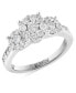 ფოტო #1 პროდუქტის EFFY® Diamond Trio Cluster Ring (1-1/2 ct. t.w.) in 14k White Gold