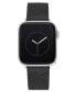 Фото #3 товара Women's Black Silicone Debossed Swirl Logo Band Compatible with 38/40/41mm Apple Watch