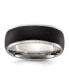 Фото #1 товара Stainless Steel Brushed Black IP-plated Center Band Ring
