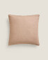 Фото #1 товара Plain linen cushion cover with topstitching
