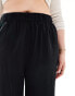 Yours wide leg pull on trousers in black