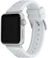 Фото #2 товара Ремешок для часов Coach белый Pearlized Signature C Silicone для Apple Watch 38, 40, 41 мм