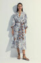 Фото #6 товара Пляжное платье Nefes Istanbul с тропическим узором из 100% хлопка A4143ax23hs